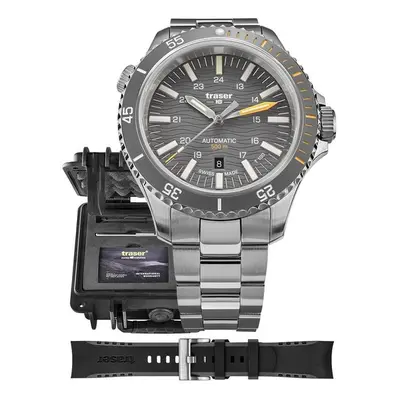 Traser P67 Diver Automatic T100 Grey Set ocel a pryž