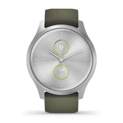 Garmin vivomove3 Style, Silver/Green Band 010-02240-21