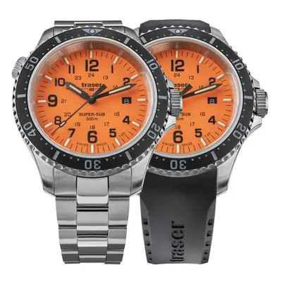 Traser P67 Diver Orange Set ocel a pryž