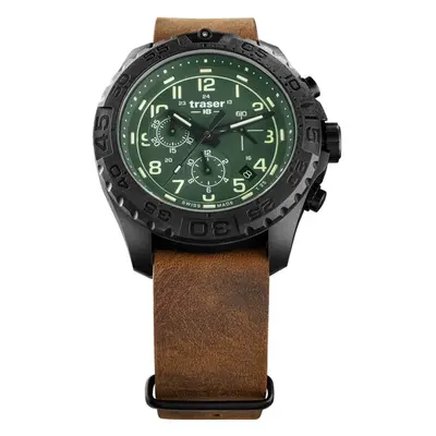 Traser P96 Outdoor Pioneer Evolution Chrono Green kůže