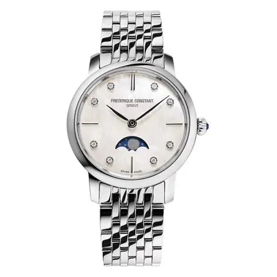 Frederique Constant Slimline Ladies Moonphase Quartz FC-206MPWD1S6B