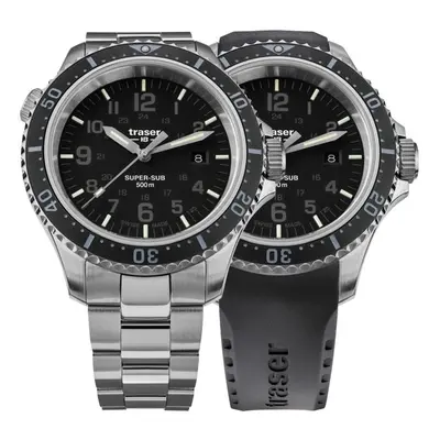 Traser P67 Diver Black Set ocel a pryž