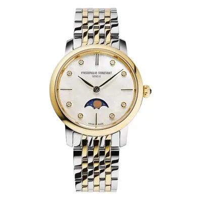 Frederique Constant Slimline Ladies Moonphase Quartz FC-206MPWD1S3B