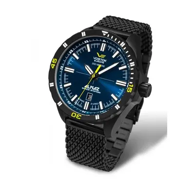 Vostok Europe Almaz Automatic Line NH35A/320C257 - Ocelový řemínek s černou PVD úpravou