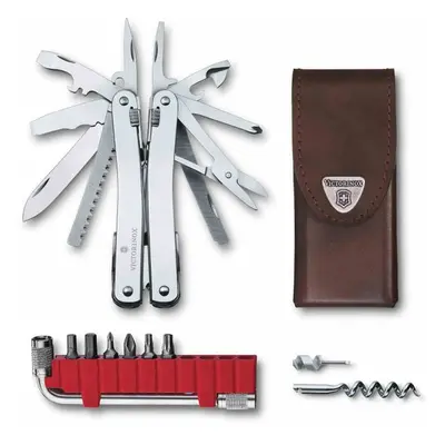 Kleště Victorinox SwissTool Spirit X Plus 3.0235.L a kožené pouzdro 3.0235.L