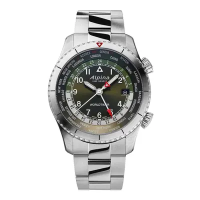 Alpina Startimer Pilot Quartz Worldtimer AL-255GR4S26B