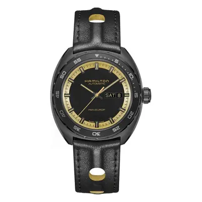 Hamilton American Classic Pan Europ Black & Gold Auto H35425730