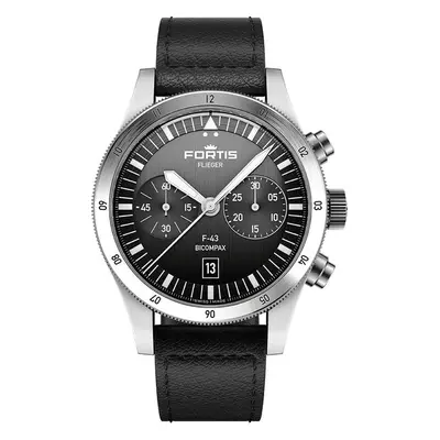 Fortis Flieger F-43 Bicompax Black F4240007