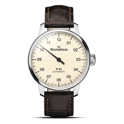 MeisterSinger N°03 AM903 - Tmavě hnědý kožený řemínek