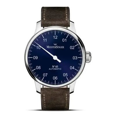 MeisterSinger N°03 AM908 - Tmavě hnědý semišový řemínek