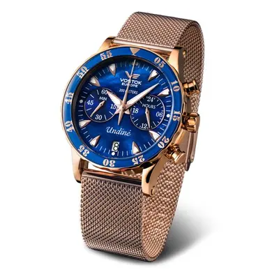 Vostok Europe Undine VK64-515B670B - Zlatý ocelový mesh řemínek