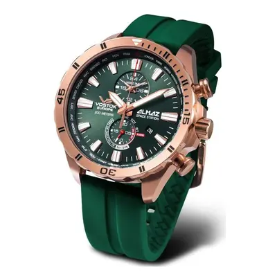 Vostok Europe Almaz Multifunctional Line YM8J-320B656S - Zelený silikonový řemínek