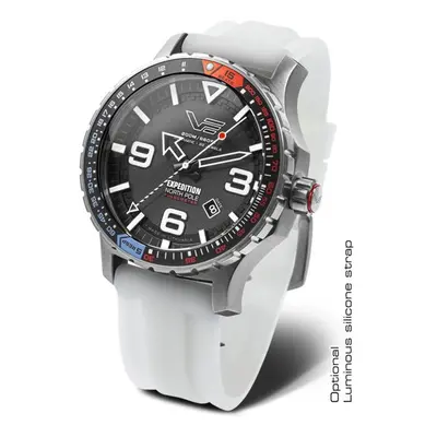 Vostok Europe Expedition North Pole Pulsometer Automatic Line YN55-597A729S - Bílý silikonový ře