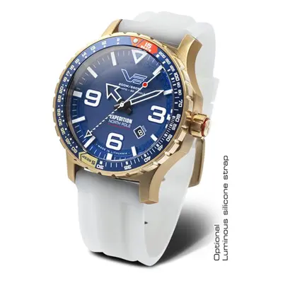 Vostok Europe Expedition North Pole Pulsometer Automatic Line YN55-597B730S - Bílý silikonový ře