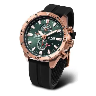 Vostok Europe Almaz Multifunctional Line YM8J-320B656S - Černý silikonový řemínek