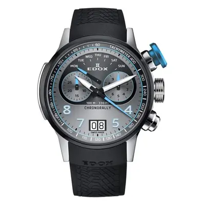 EDOX Chronorally Quartz Chronograph 38003-TINBU-GNBU