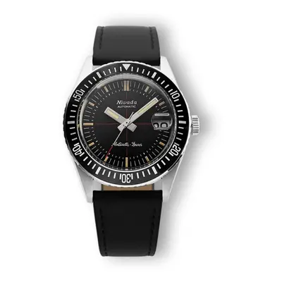 Nivada Grenchen Antarctic Diver 32038A - Black Leather