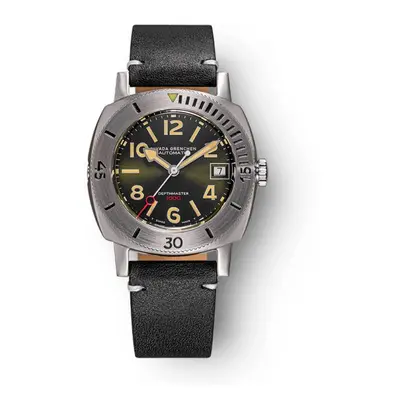 Nivada Grenchen Depthmaster Numerals - Black Leather