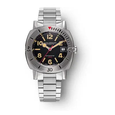 Nivada Grenchen Depthmaster Numerals Black - Bracelet Flat Link