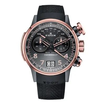 EDOX Chronorally Quartz Chronograph 38003-TINGR-GRN