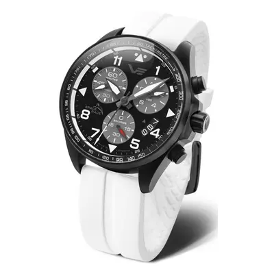 Vostok Europe Space Race Chrono Line 6S30-325C744S - Bílý silikonový řemínek