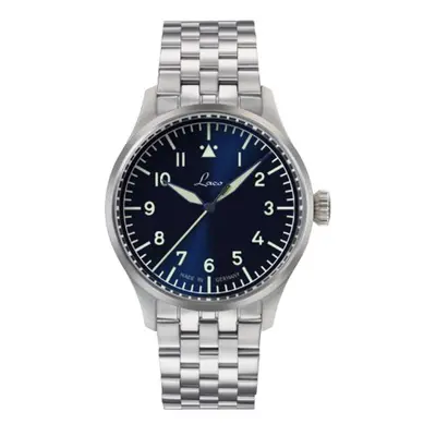 Laco Flieger Stuttgart Pro Blau 40 Automatic Steel Bracelet