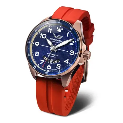 Vostok Europe Space Race Automatic Line YN55-325B746S - Červený silikonový řemínek