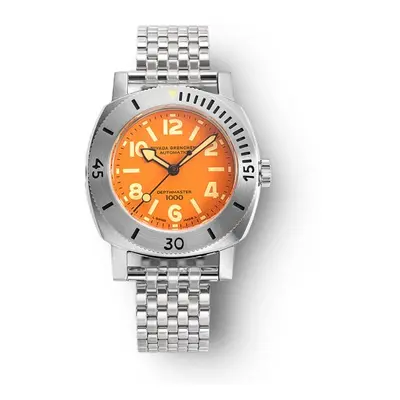 Nivada Grenchen Depthmaster Numerals Orange - Forstner Beads of Rice