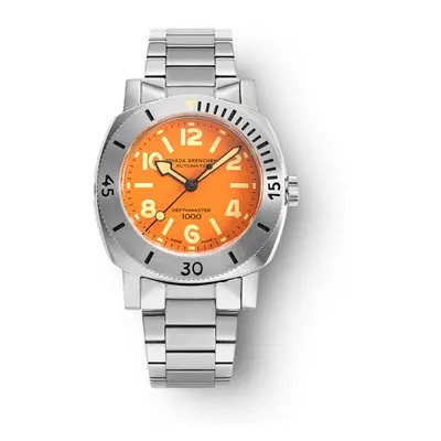 Nivada Grenchen Depthmaster Numerals Orange - Bracelet Flat Link