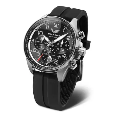 Vostok Europe Space Race Chrono Line 6S20-325A741S - Černý silikonový řemínek