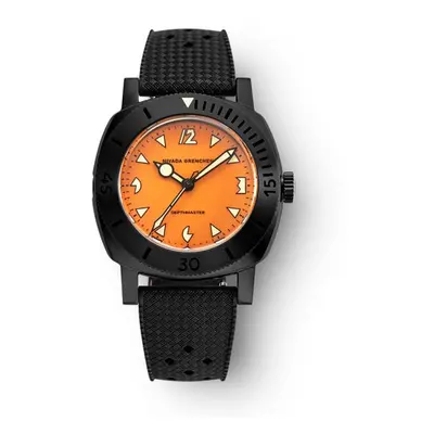 Nivada Grenchen Depthmaster Black Pumpkin - Tropic Rubber