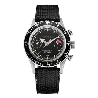 Nivada Grenchen Chronomaster Broad Arrow - Inter. Bezel - Manual - Rubber Tropic