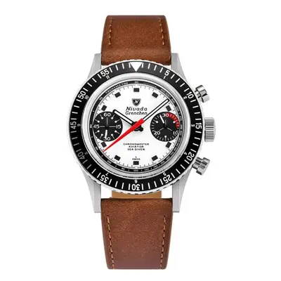 Nivada Grenchen Chronomaster Singer Newman - Inter. Bezel - Manual - Brown Leather