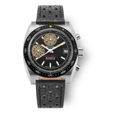 Nivada Grenchen Chronosport Yellow Automatic - Black Racing Strap