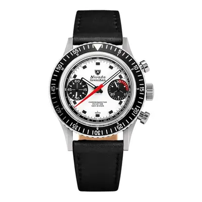 Nivada Grenchen Chronomaster Singer Newman - Inter. Bezel - Manual - Black Leather