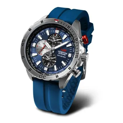 Vostok Europe Almaz Multifunctional Line YM26-320A652S - Modrý silikonový řemínek