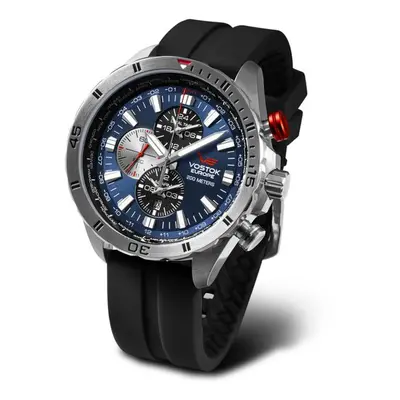 Vostok Europe Almaz Multifunctional Line YM26-320A652S - Černý silikonový řemínek