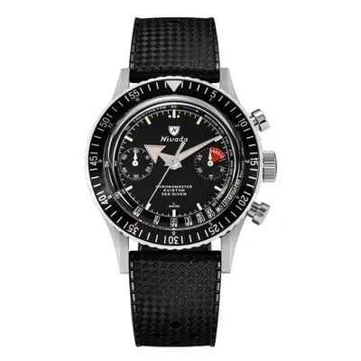 Nivada Grenchen Chronomaster Broad Arrow N Inter. Bezel - Manual - Rubber tropic