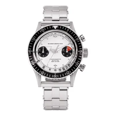 Nivada Grenchen Chronomaster White Panda Inter. Bezel - Manual - Forstner Rivet