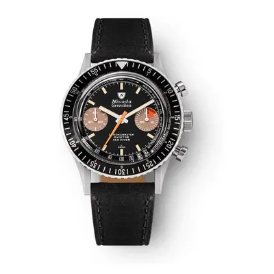 Nivada Grenchen Chronomaster Orange Boy Inter. Bezel - Manual - Black leather