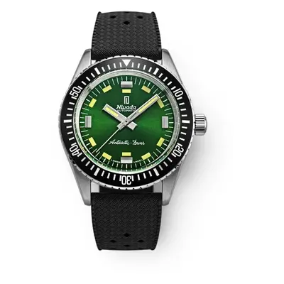 Nivada Grenchen Antarctic Diver Green - Rubber tropic