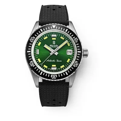 Nivada Grenchen Antarctic Diver Green - Date - Rubber tropic