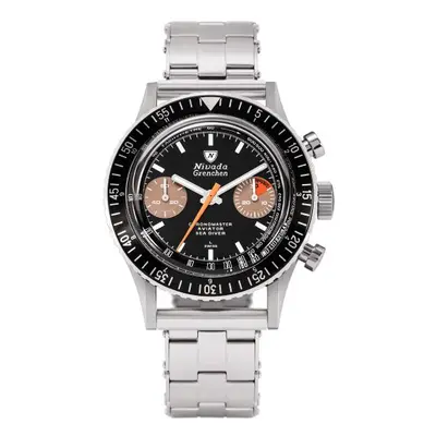 Nivada Grenchen Chronomaster White Orange Boy Inter. Bezel - Manual - Forstner Rivet