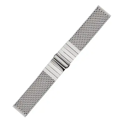 Ocelový mesh náramek Laco - 22 mm - L – Standardní délka (doporučujeme) - 22 mm - Stříbrná