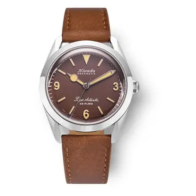 Nivada Grenchen Super Antarctic 3.6.9. Brown No Vintage Effect - Beige Luminous - Brown Leather