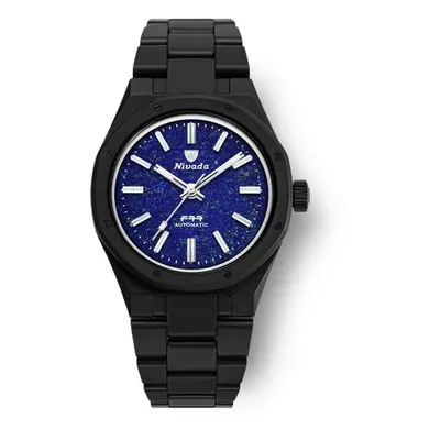 Nivada Grenchen F77 Black Ceramic Lapis Lazuli