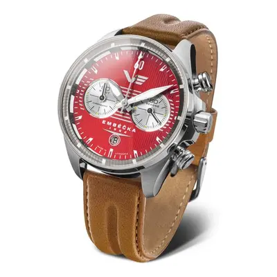 Vostok Europe Limitovaná edice Embéčka Chrono Line 6S21-325A492 - Hnědý kožený řemínek