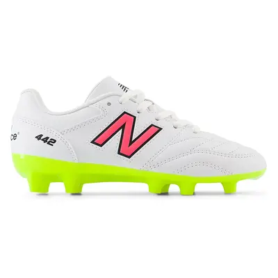 Dětské kopačky New Balance 442 ACADEMY JNR FG V2 JS43FWH2 – bílé