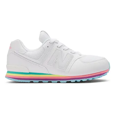 Dětské boty New Balance GC574KIJ – bílé