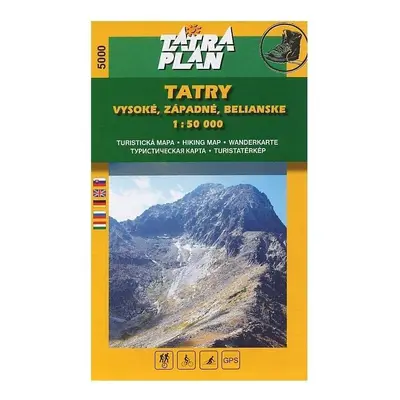 Mapa TATRAPLAN Tatry: Vysoké, Západní, Belianské 1:50 000, SJ